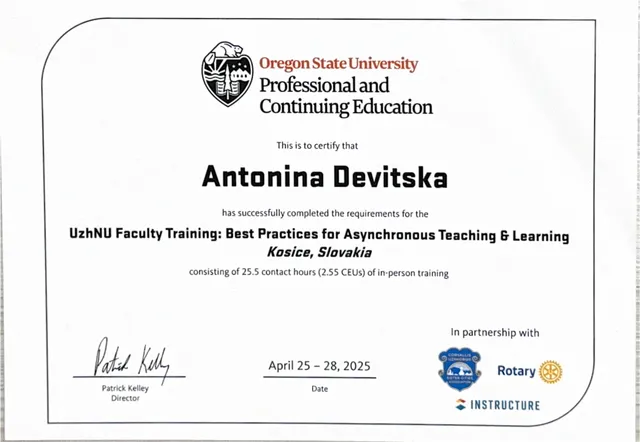 UzhNU Faculty Training: Best Practices for Asynchronous Teaching & Learning